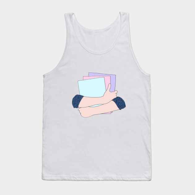 Hands Embracing Books - Hands Holding Books Tank Top by Tilila